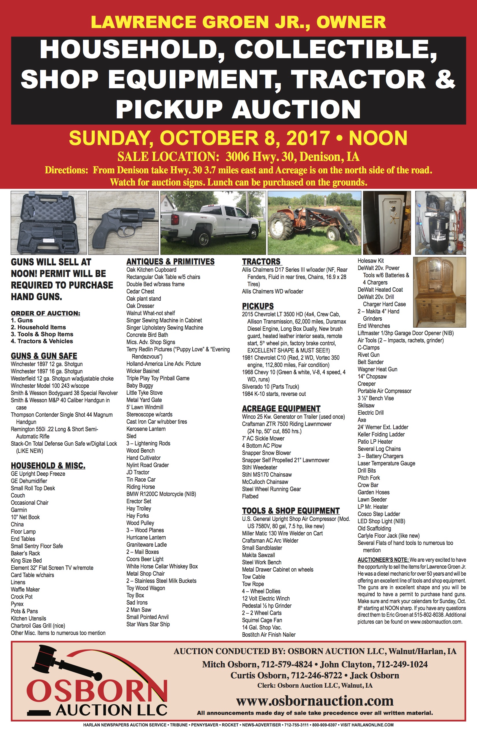 OCT 8 EQUIP,TRACTOR & PICKUP